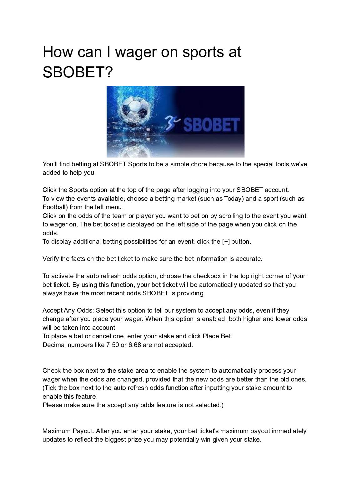 sbobet
